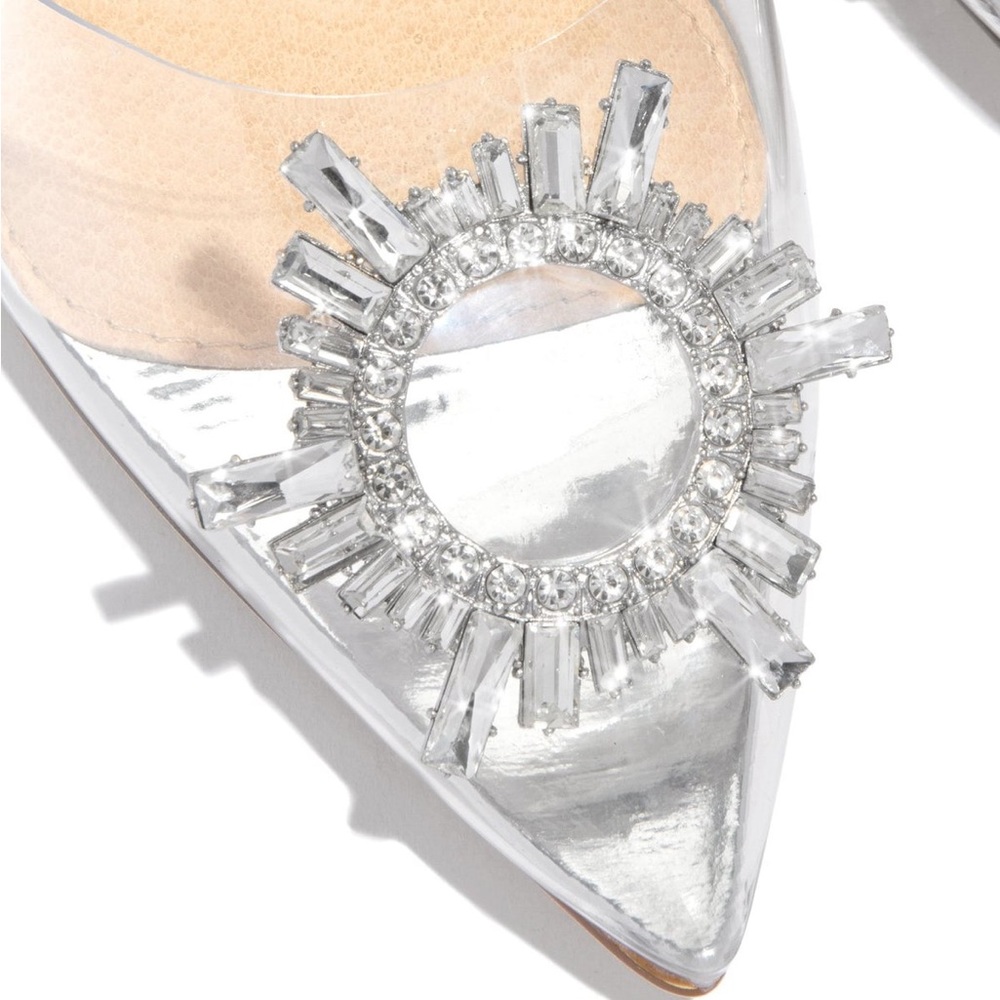 JOJO FOX CLEAR CRYSTAL HEELS - Picture 2 of 8